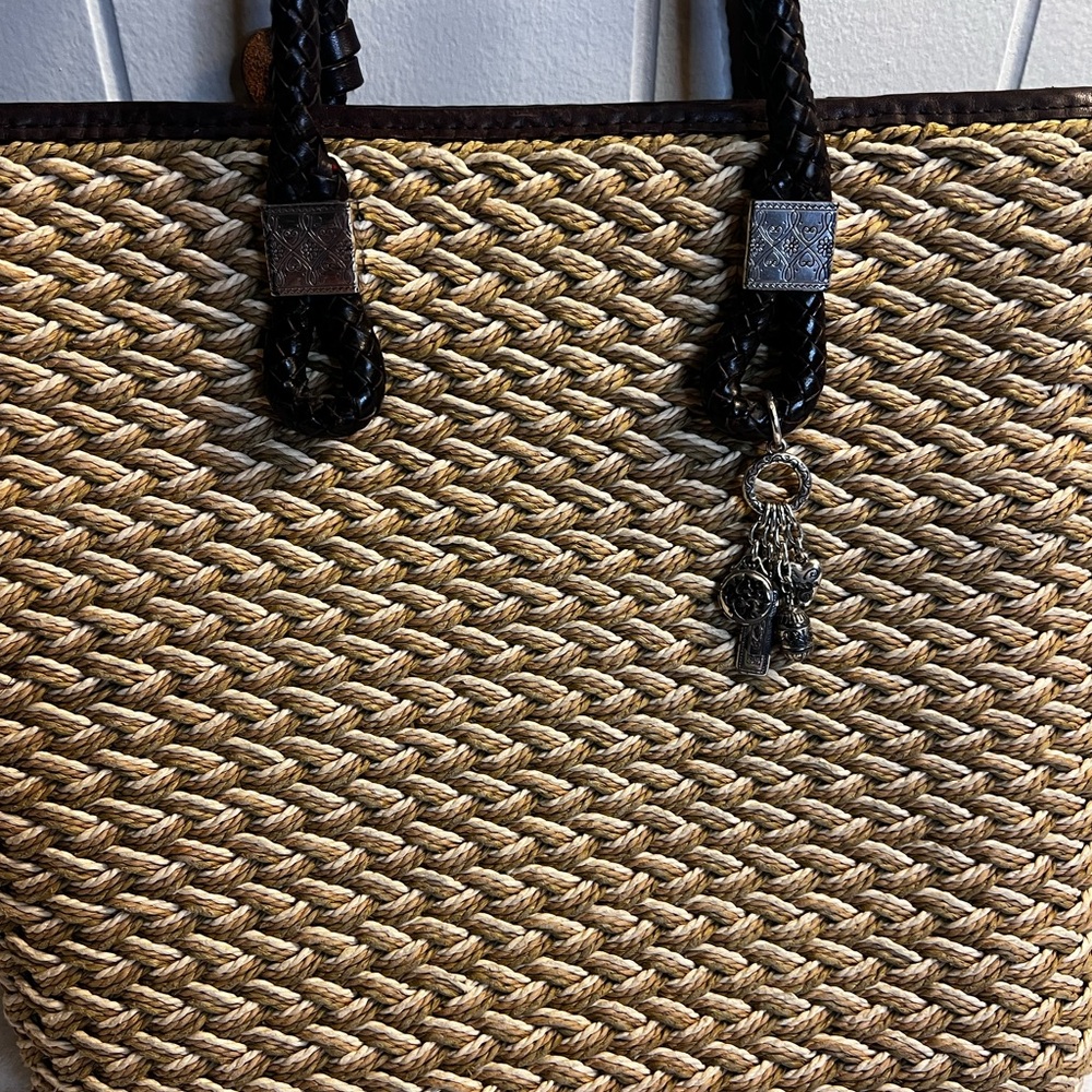 EUC Brighton Woven Jute Bag w/ Braided Straps - Picture 3 of 6